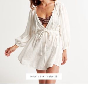 White bathing suit cover up